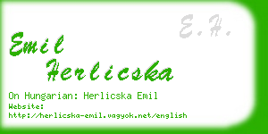 emil herlicska business card